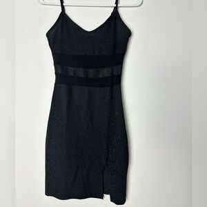 Black sparkly bodycon mini dress